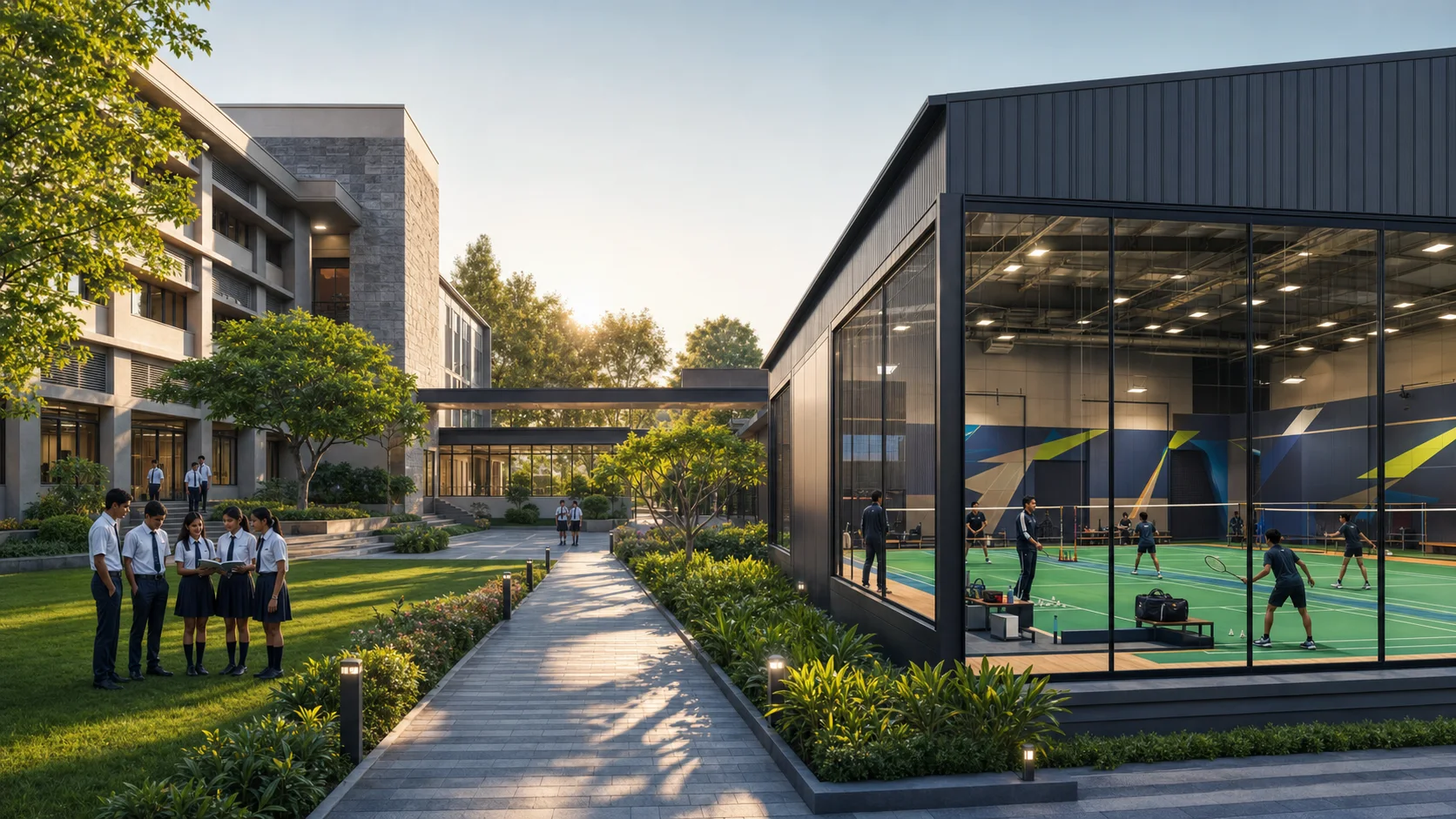 School and academy partnership concept